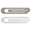 sourcing map Ruler 12 cm Metric Bookmark Clip Ruler Metal