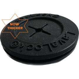 LAVALOCK® Black Temp Probe Grommet - BBQ Smoker Thermo Probe Port Pass Though for 1 in OR 1.25 in. Hole (Fits 1 Inch Hole)