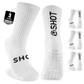 inaWarm 3 Pairs Football Grip Socks for Men Women & Kids, Breathable Cushioned Football Rugby Basketball Tennis Socks with Non Slip Grip Tech, Arch Compression for Multi-Sport Training Boys Adults