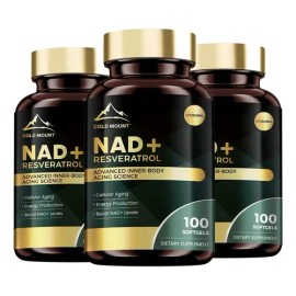 3pcs Nad+ Resveratrol, Apoyo Con Fórmula Liposoma 100 Cáps