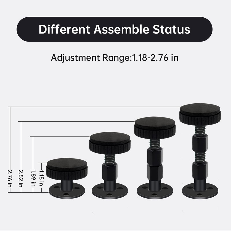 LveSunny 4Pcs Headboard Stoppers for Wall, Adjustable Headboard Stoppers, Bed