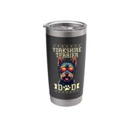 Yorkshire Terrier Dad Terriers Yorkie Stainless Steel Insulated Tumbler