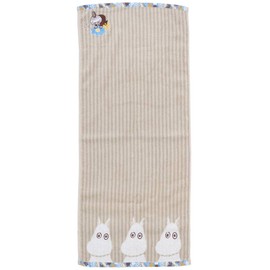 Marushin 1405036900 Moomin Puff Kina Face Towel, Approx. 13.4 x 31.5 inches (34 x 80 cm)