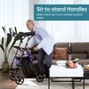 ELENKER Upright Walker, Stand Up Rollator Walker with Padded Seat