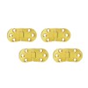 QCAA Solid Brass Table Folding Flip Top Hinge, 2-3/4"x1-3/16, Polished