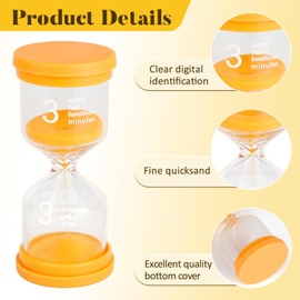 GHVACZS Sanduhren Set, 5 Farben Sanduhr, 3 10 30 45 60 Minuten Sanduhren, Geeignet für Zuhause, Klassenzimmer, Büro, Fitnessstudio