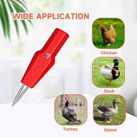 Zupixfer Chicken Plucker Machine | Handheld Feather Removal for Chicken, Duck, Goose, Turkey | Easy-Grip Design & Efficient Motor - Vibrant Red