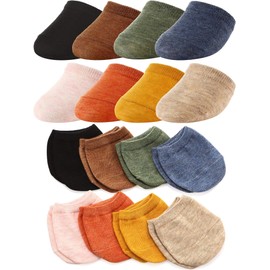 SATINIOR 8 Pairs Toe Topper Socks for Women, Mule Toe Topper Liner Half Socks Cotton Seamless(Pink, Yellow, Green, Orange, Black Gray, Blue, Coffee, Khaki)