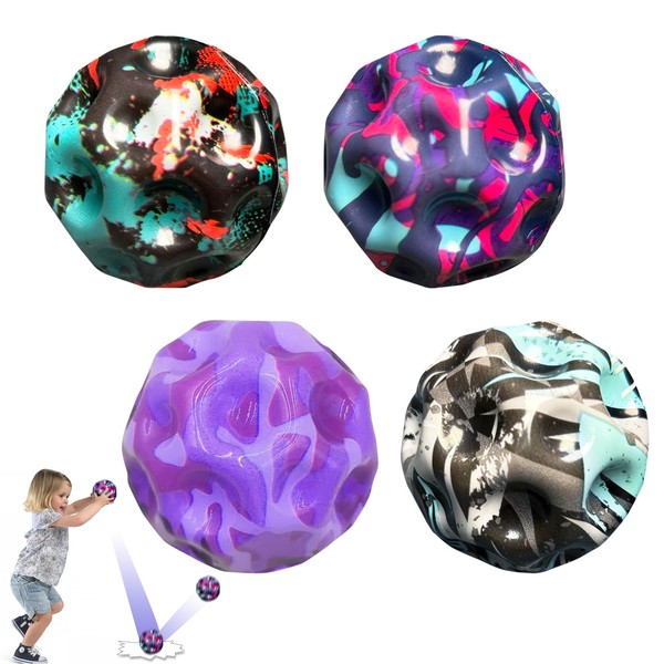 Jump Ball, Pack of 4 Moon Ball, High Jumping Rubber