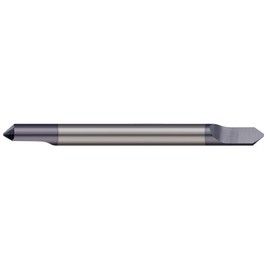 Micro 100 RSC-187-2X Engraving Cutter - Tipped Off - Double Ended, 60° Included Angle, 3/16" Shank Dia, .004" Offset, 3/8" Split Length, 2" OAL, AlTiN