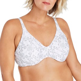 Bali Women's Passion for Comfort Minimizer Underwire Bra, Silver Lace Print, 38C