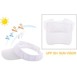 iEasey Kids Sun Visor Hat 4-12 Years Girls Boys Golf Visor Anti UV Tennis Sun Hat Summer Beach Cool Hat Wide Brim Sun Hat White