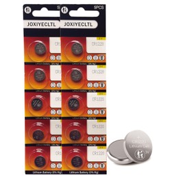 JOXIYECLTL CR1220 3V Battery CR 1220 Button Cell Battery 10PCS