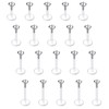 vcmart Lip Piercing Labret Stud Bioflex Flexible Plastic 16G 6/8/10