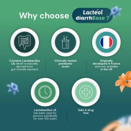 Lacteol Lactéol DiarrhEase Postbiotic Soothes Digestive Upset & Shortens Diarrhea 10 ct