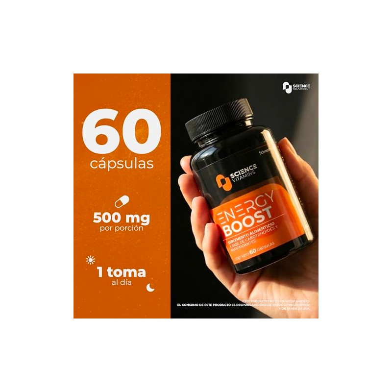 Energy Boost | Camellia sinensis, L-Carnitina, Fucoidan, Triptófano, Colágeno +