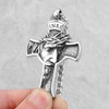 LOBON Christian Cross Necklace Stainless Steel Religious Faith Talisman Pendant