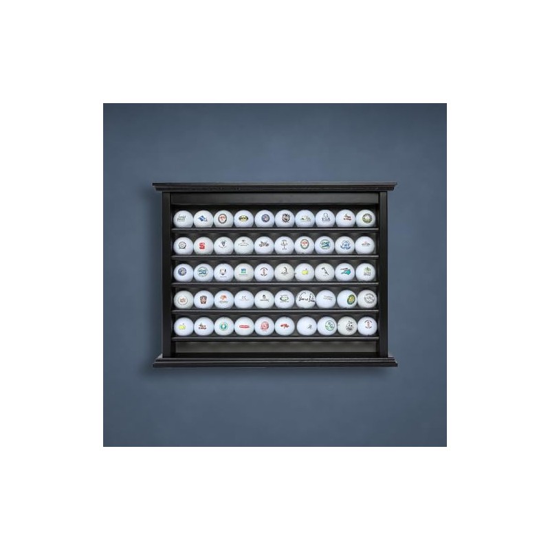 Golf Ball Display Case~Holds 50 G0lf Balls~Handcrafted Solid Wood ~Three