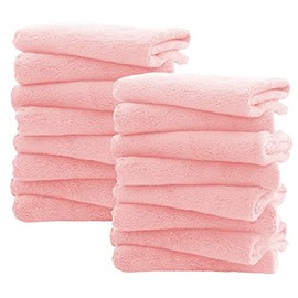 Spotted Play 16 Pack Burp Cloths for Baby - 20" by 10" Ultra Absorbent Burping Cloth, Newborn Towel - Milk Spit Up Rags - Burpy Cloths for Unisex, Boy, Girl - Burp Cloths Set (Pink)