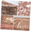 LIFKOME 1pc Rose Gold Sequin Tablecloth Decorative Table Cover for