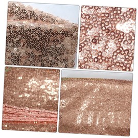 LIFKOME 1pc Rose Gold Sequin Tablecloth Decorative Table Cover for Weddings Premium Sparkling Embroidery Design for Elegant Celebrations