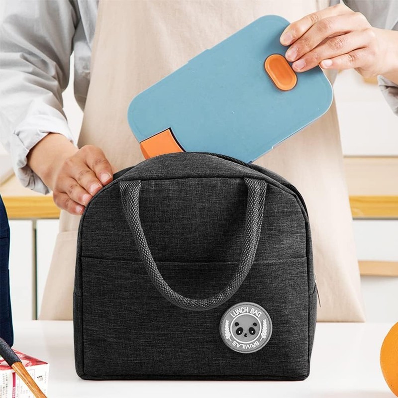 FonVan Lunch Bags Breakfast Bag (Black)