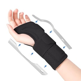 Muñequera De Soporte, Muñequera Ajustable Con 2 Soportes, Soporte Ligero Y Transpirable, para el dolor, el túnel carpiano, la artritis, la tendinitis 
