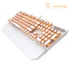 MageGee Typewriter Mechanical Gaming Keyboard, Retro Gold Punk Round Keycaps