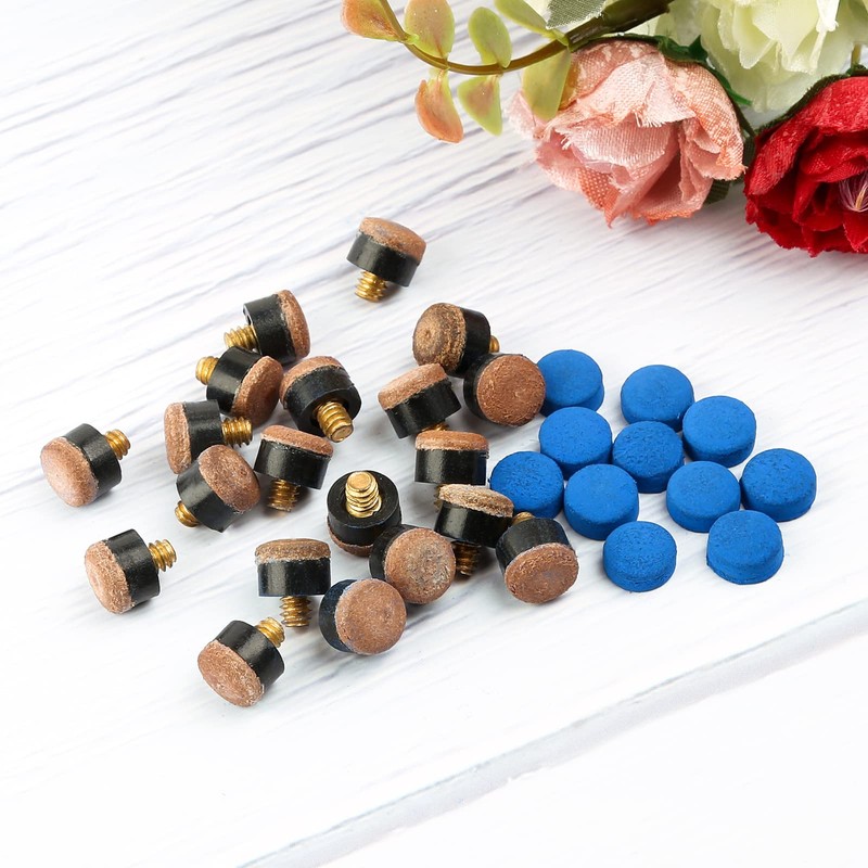 Zhenle 30 Pieces Cue Tips 10 mm Pool Cue Tips