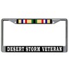 Desert Storm Veteran + Campaign Ribbon Metal License Plate Frame