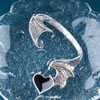 Cimenexe Punk Wings Ear Cuff Earring Silver Dragon Wings Cuff