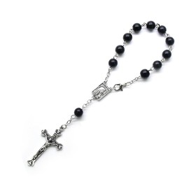 Hyclam Pearl Finger Rosary Baptism Rosary Beads Fingers Christening Rosary First Communion Party Favour Christening Party Gift, Metal
