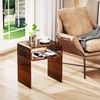 solaround Clear Acrylic End Table 2-Tier Bedside Nightstand for Living