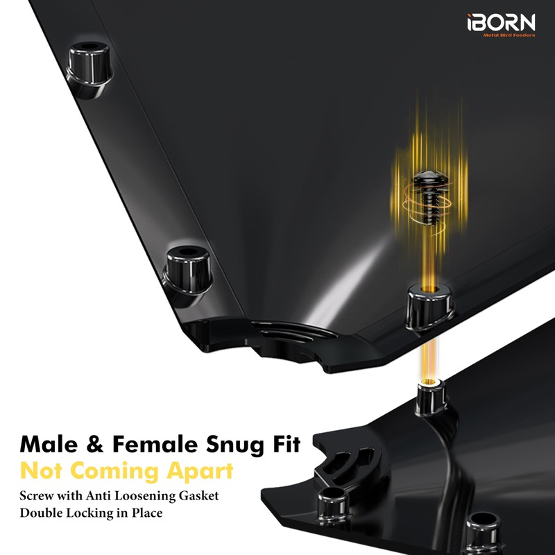 iBorn Squirrel Baffle for Bird Feeder Pole, 19.5” Oversized Squirrel