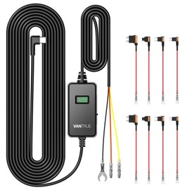 Vantrue USB-C Display Hardwire Kit with 3-Stage, Acc Cable for Dashcam, 11.6/23.6V, 12/24V, 12.4/24.4V to 5V, Fuse Holder with Low Voltage Protection, 24-Hour Parking Mode