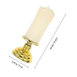 Alipis Velas LED Realistas Parpadeantes con Base Dorada Tamaño 7X18 CM sin Llama ni Pilas Decoración Segura para Bodas Halloween y Hogar Velas de Té A