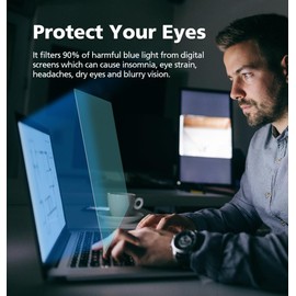 Diacube 2-PACK 23.6 Inch DIAGONAL 16:9 Computer Blue Light Blocking Screen Protector for Widescreen Desktop PC LED Monitor and Laptop - Eye Protection | Anti-UV | Anti-Glare