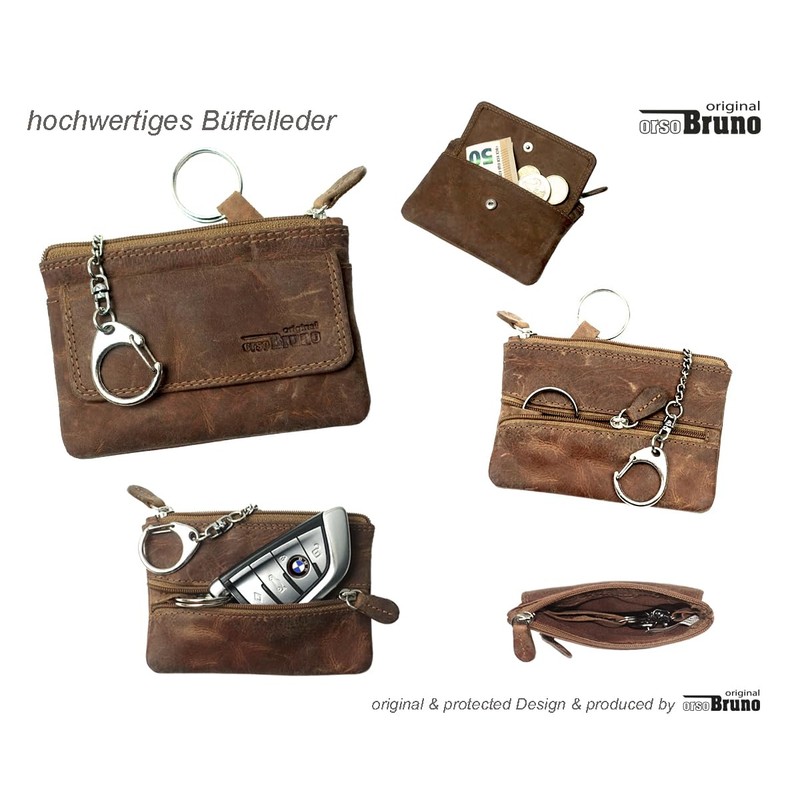 Deluxe Key Bag, Vintage Natural Brown