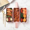 STR-Eco-Friendly Compact Bento Lunch Box Set with Spoon, 3-in-1 Compartment