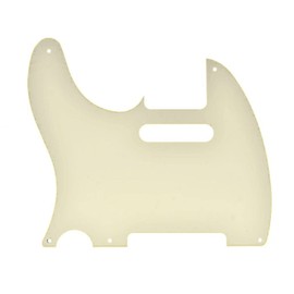 Dopro 5 Hole Vintage Tele Guitar Pickguard Scratch Plate for USA/Mexican FD Telecaster Aged White 3 Ply