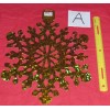 Beistle 14 inch Prismatic GOLD Snowflake Cutout 1 piece, Assorted
