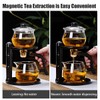 Glass Semi Automatic Tea Set，Lazy Kungfu Drip TeaPot, Magnetic Water