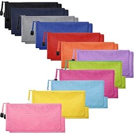 Estuche para Lápices 24 Piezas, Bolsa Impermeable con Cremallera Estuche para Lápices para Maquillaje Cosmético Suministros de Oficina y Accesorios de Viaje, 12 Colors (Multicolor, 24)