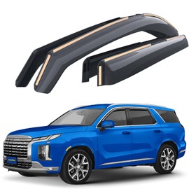 Goodyear Shatterproof in-Channel Window Deflectors for Hyundai Palisade 2020-2025, Rain Guards, Window Visors for Cars, Vent Deflector, Car Accessories, 4 pcs - GY008429