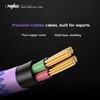 PWNAGE Coiled Aviator Cable – Nebula Purple – Detachable USB-C