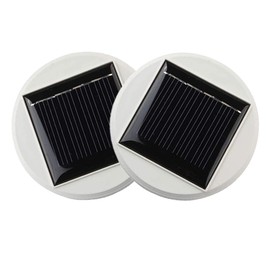 Aukora Solar Panel Top Replacement for Solar Table Lights Outdoor, Hanging Solar Lanterns to Decorate Garden Patio Table，Diameter is 3.15 Inches, Color-Changing and Pure White Two Modes(White 2-Pack)