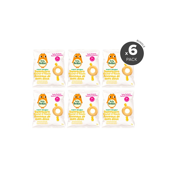 Little Bellies Baby Bellies Organic Sweetcorn Round-a-bouts Puffs Bundle