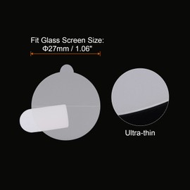 HARFINGTON 5pcs Watch Glass Screen Protectors 27mm Soft TPU Anti-scratch HD Clear High Definition Round Smartwatch Screen Protection Film (for Flat Screen)