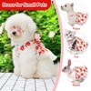 ABRRLO Cute Floral Dog Harness Dress and Leash Set for