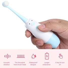 Cepillo de dientes eléctrico para bebés, niños suaves Sonic Cepillo de dientes eléctrico Cepillo de dientes resistente al desgaste resistente al agua para 2-12 años